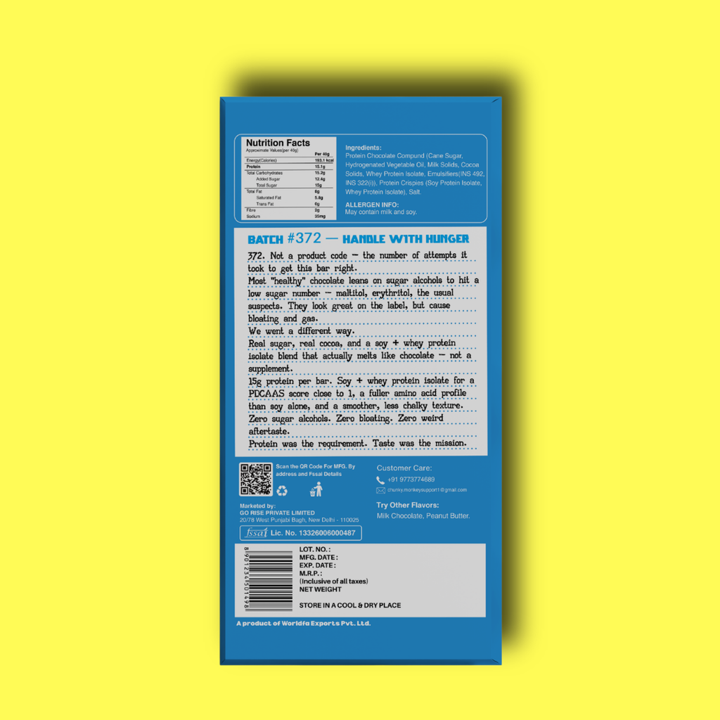 Milk Chocolate Chunky Monkey – 15g Protein Chocolate