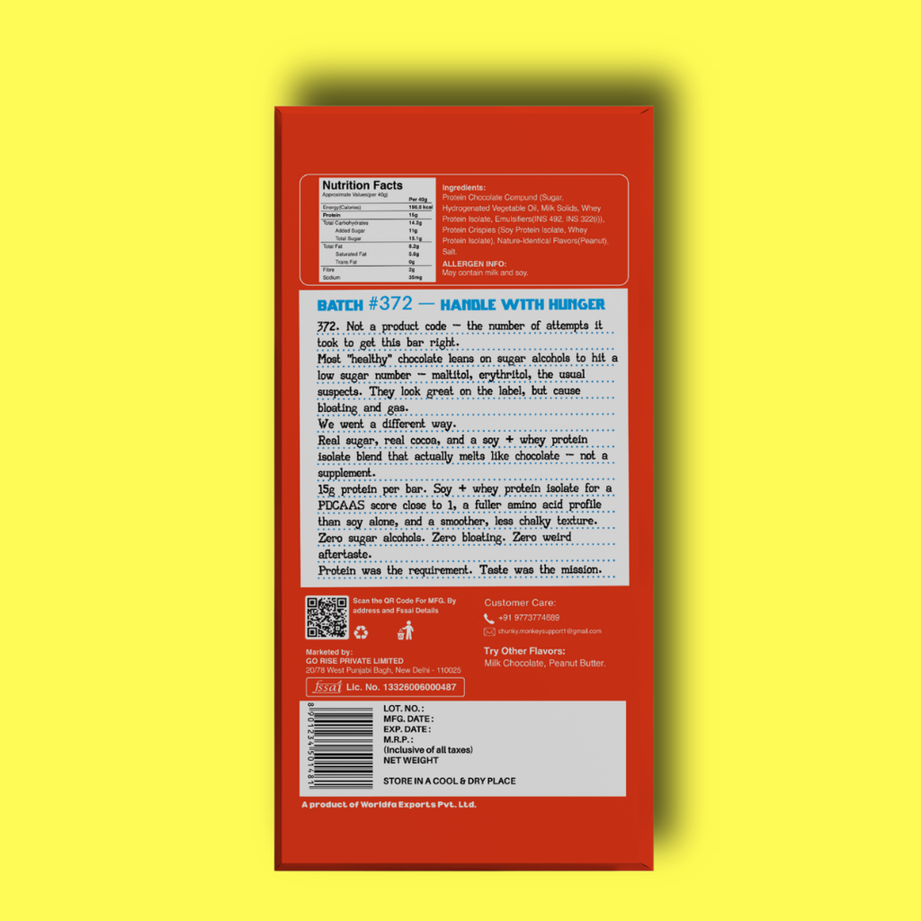 Peanut Butter Chocolate Chunky Monkey – 15g Protein Chocolate